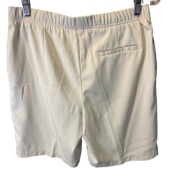 Coral Bay Golf Tan Flat Front Elastic Back Shorts Sz S - Picture 2 of 9